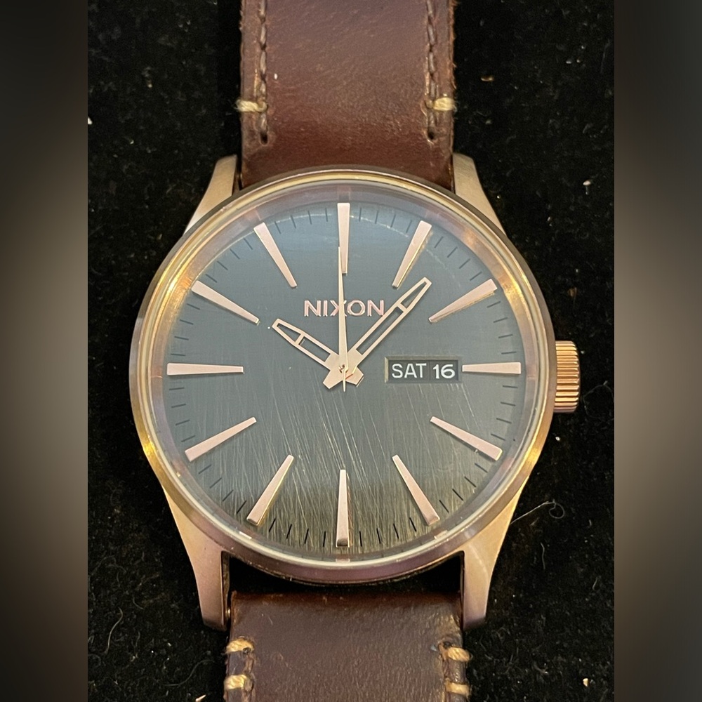 Nixon The Sentry Leather Mens Watch